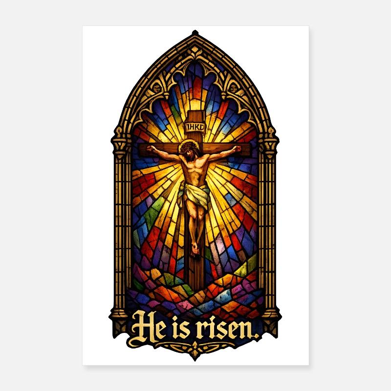Auferstehung He is Risen Ostern Jesus Poster 40x60 cm