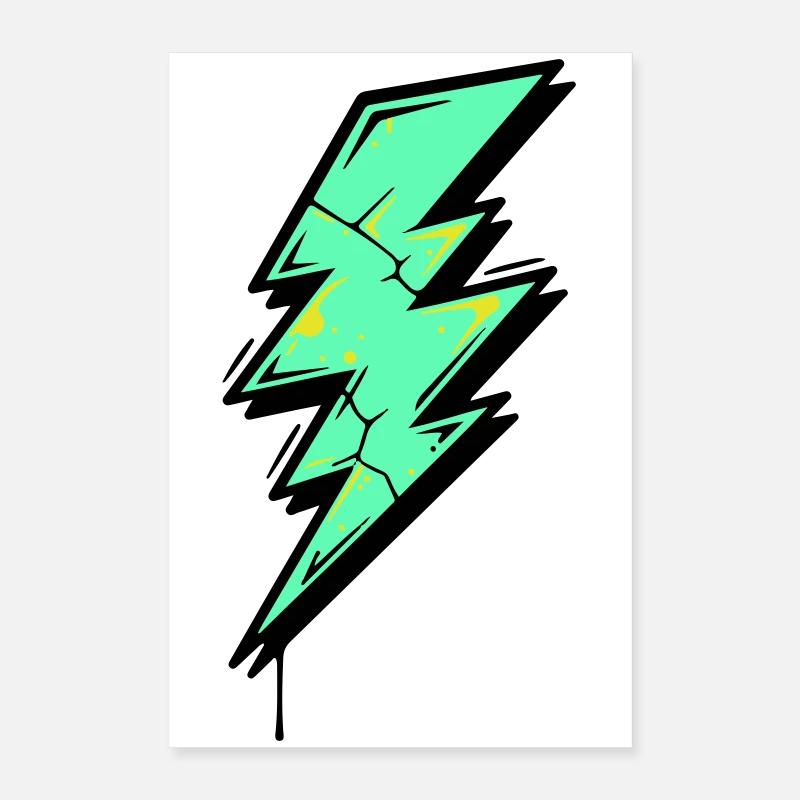 Blitzstil Blitz Abstrakt Poster 40x60 cm