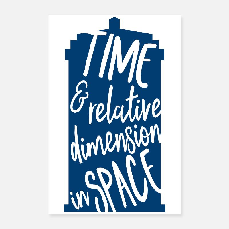 Temps et dimension relative dans l’espace Poster 40 x 60 cm