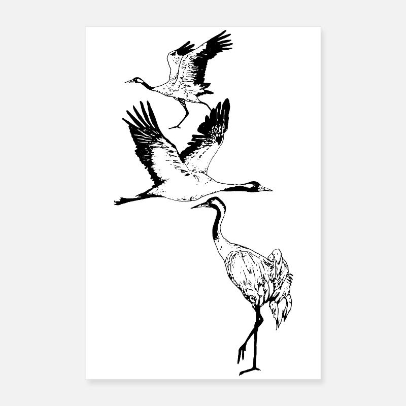 CRANES Poster 16" x 24" (40x60 cm)