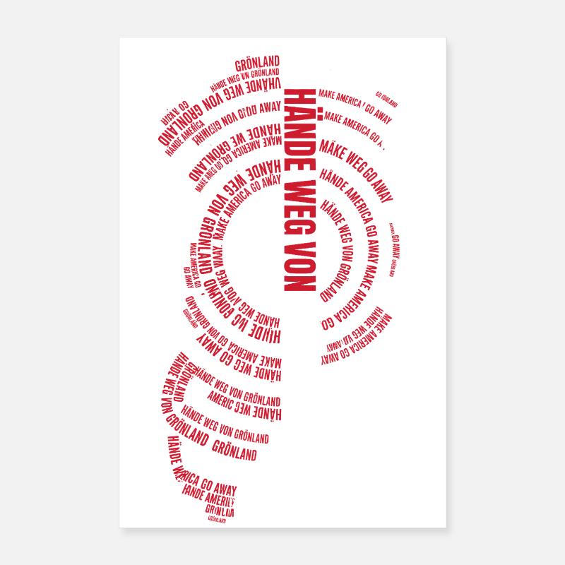 Hands off Greenland Statement Poster 16" x 24" (40x60 cm)