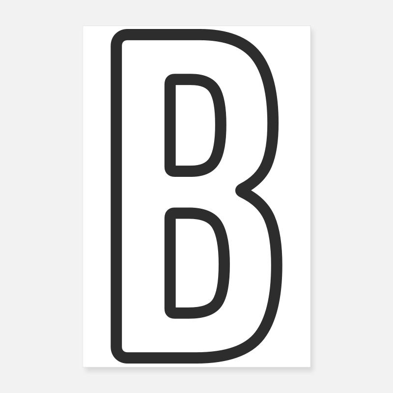 Buchstabe B Typodesign Poster 40x60 cm