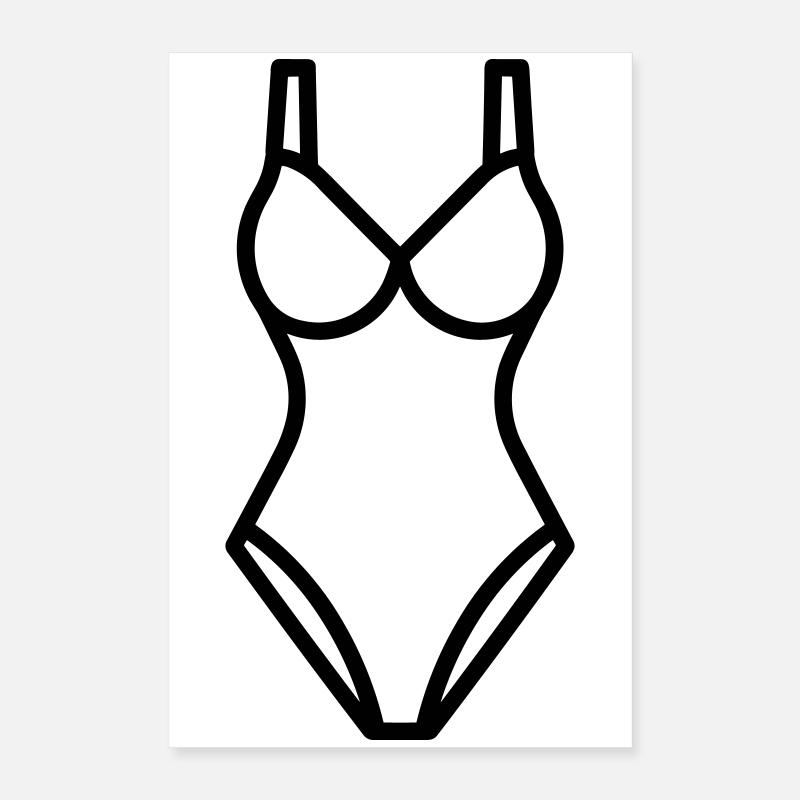 Badeanzug Poster 40x60 cm