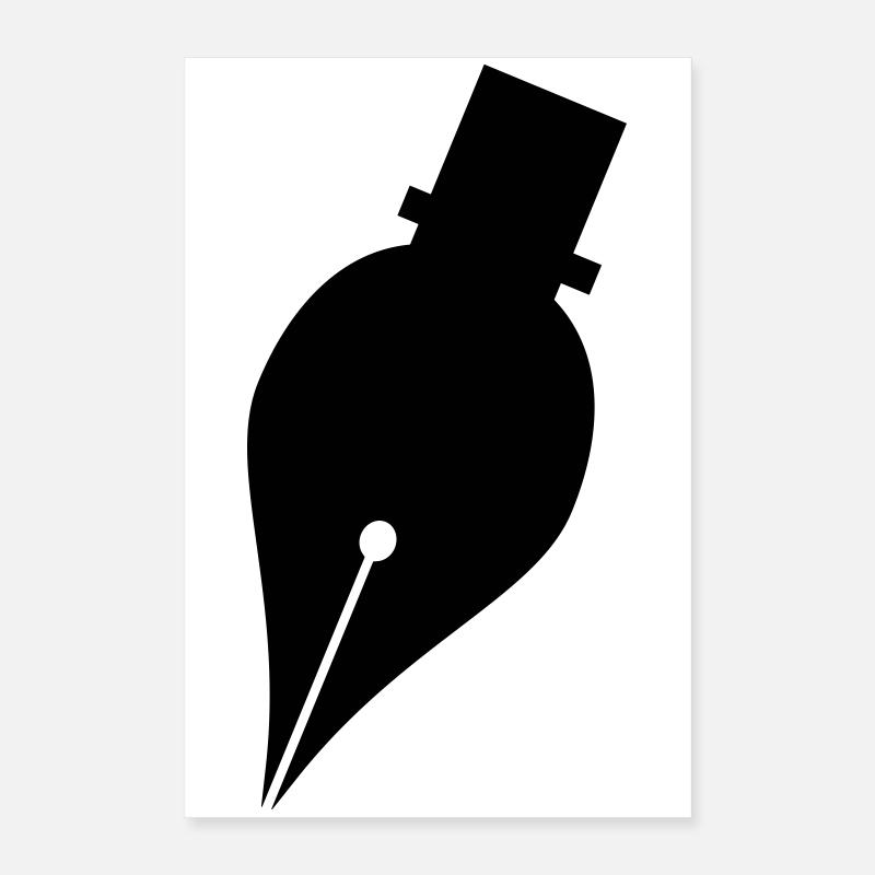 Schreibstift oder Tintenstift-Logo für Schreiber Poster 40x60 cm