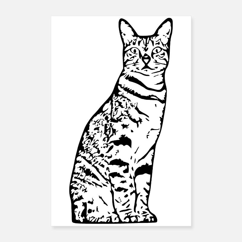 Cat, Kitten, Tiger Cat Poster 16" x 24" (40x60 cm)