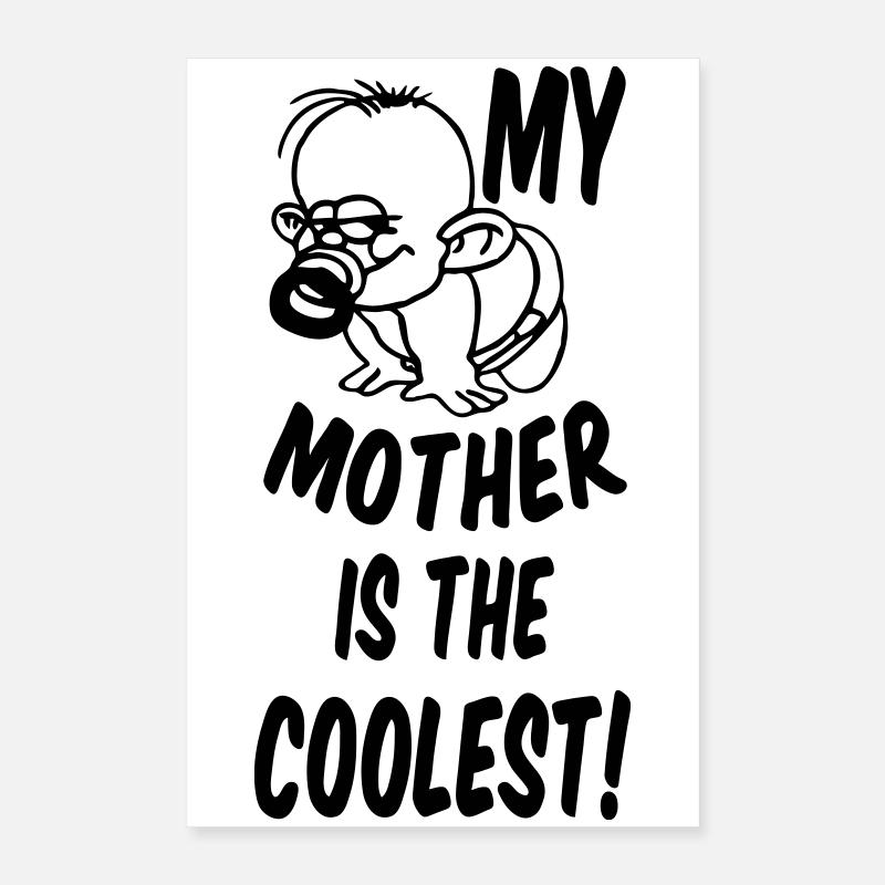 Coolest Mother Mutter Muttertag Geschenk Poster 40x60 cm