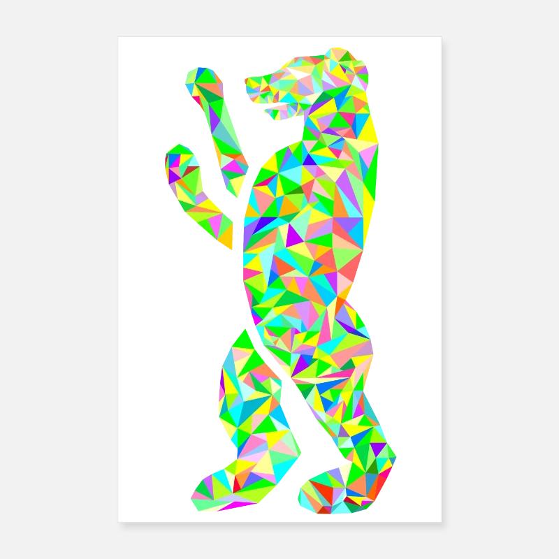 Bär polygon Poster 40x60 cm