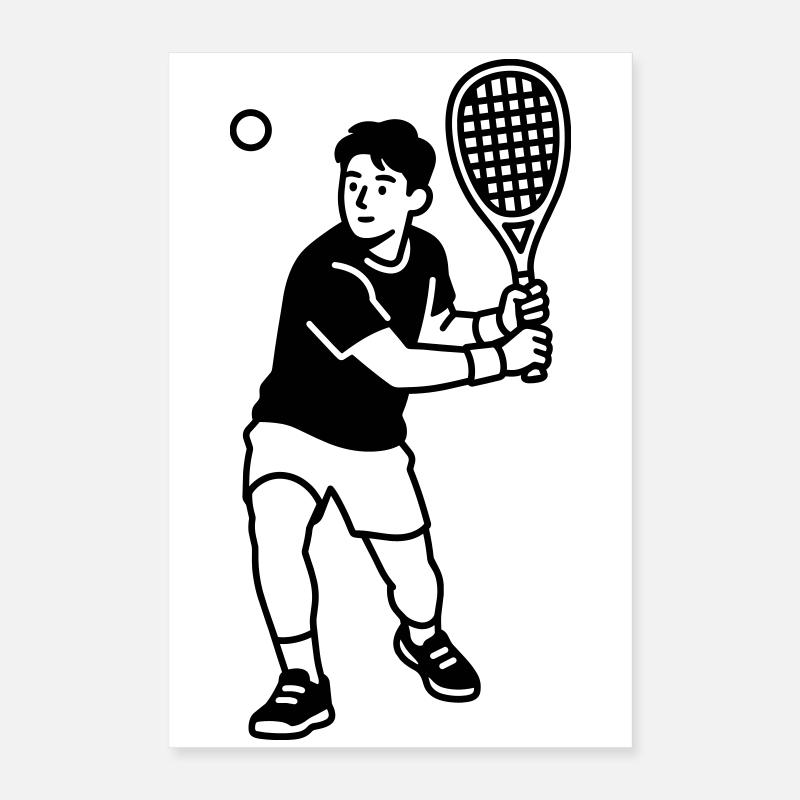 Balle de raquette Poster 40 x 60 cm