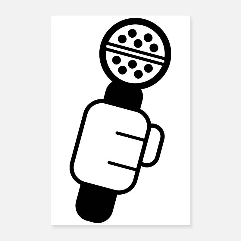 Microphone de contrôle du microphone, Microphone, Mike, MC, Hi Poster 40 x 60 cm