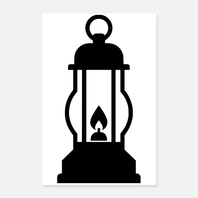 Lampe à huile à lanterne vintage Poster 40 x 60 cm