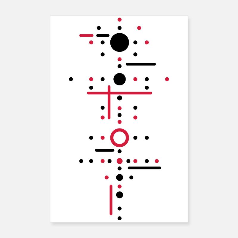 Points et lignes Poster 40 x 60 cm