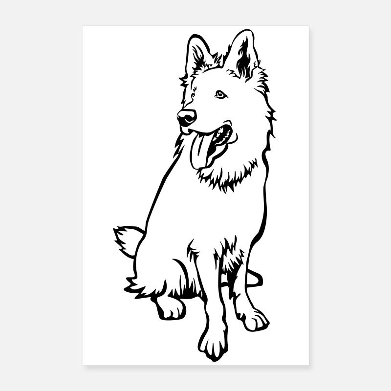 Schweizer Schäferhund Poster 40x60 cm