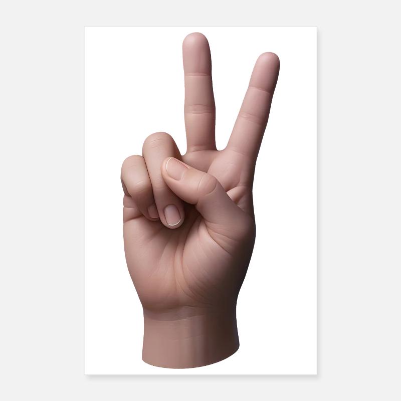 PEACE HAND #2 - peace & love Poster 40 x 60 cm