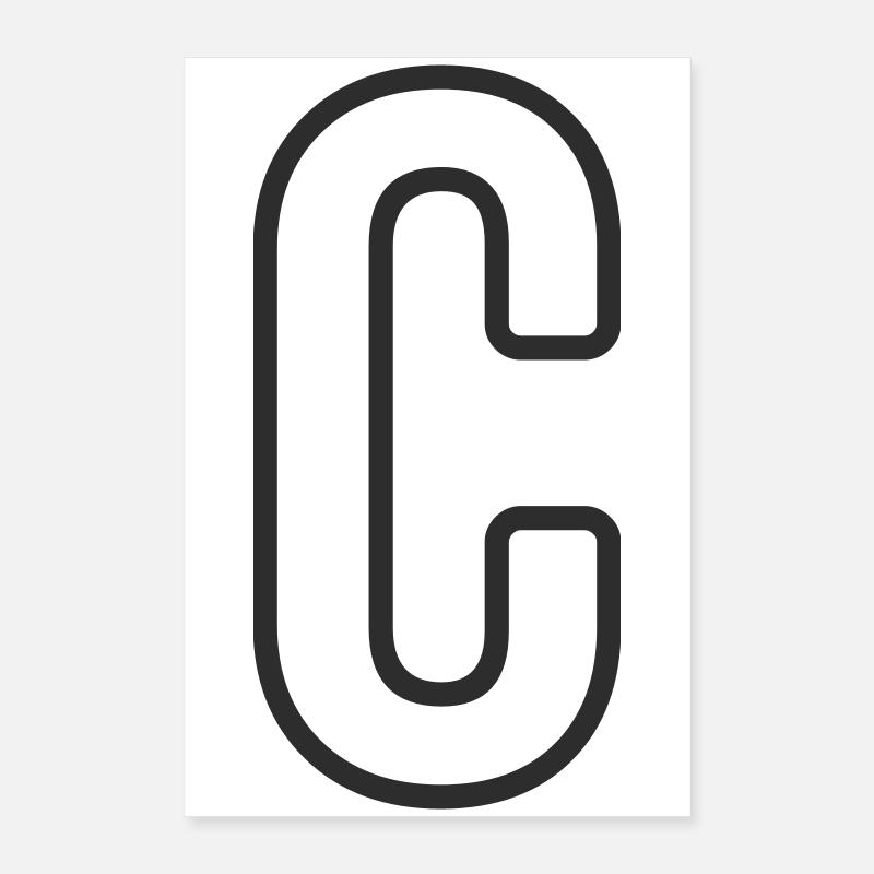 Buchstabe C Typodesign Poster 40x60 cm