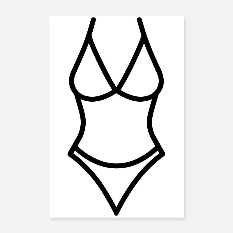 Badeanzug Poster 40x60 cm