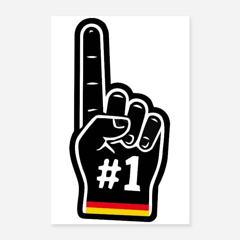 Nummer Eins Deutschland Fan Poster 40x60 cm