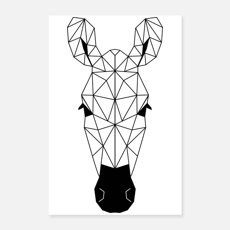 Zebra Polygon Poster 40x60 cm