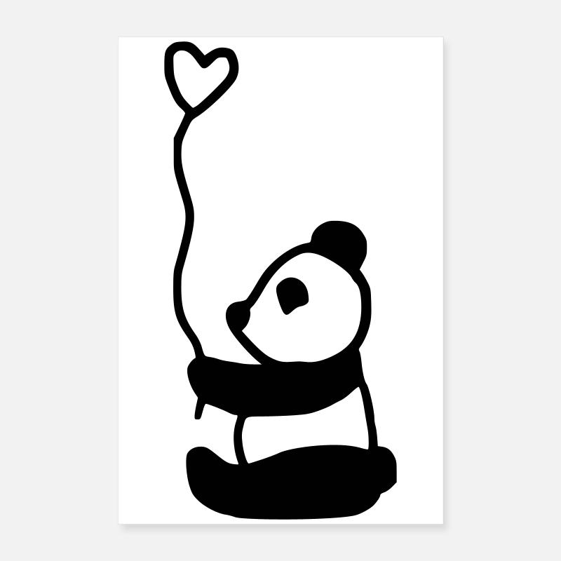 süßer Panda voller Liebe Poster 40x60 cm