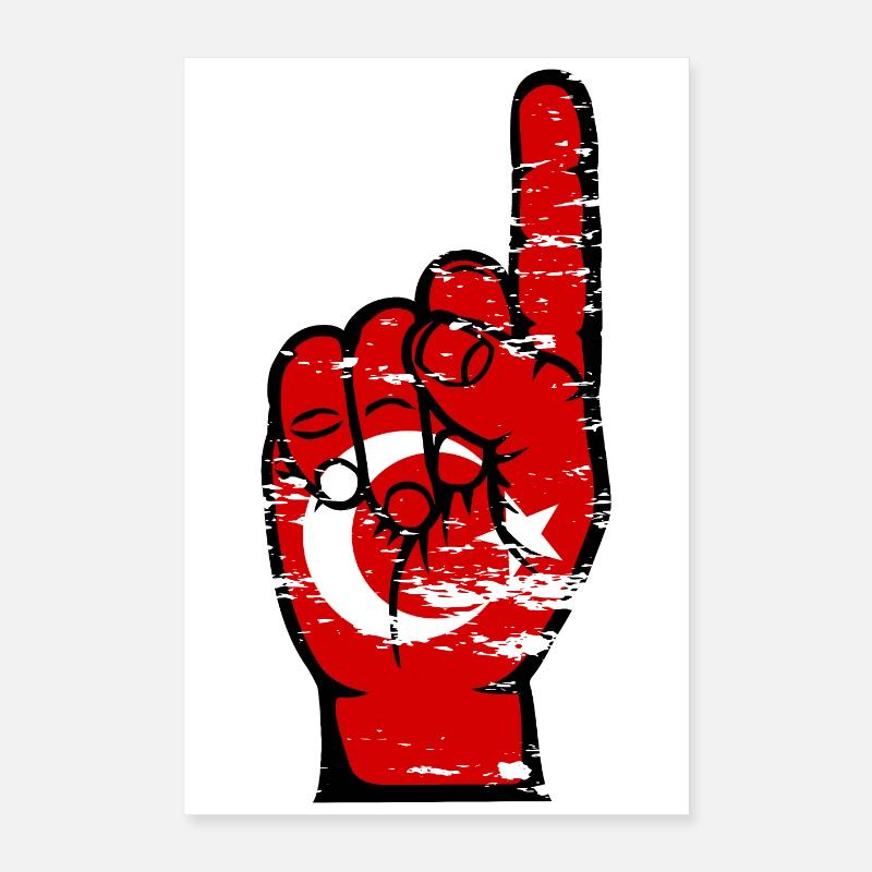 Drapeau de la Turquie numéro 1 utilisé Poster 40 x 60 cm