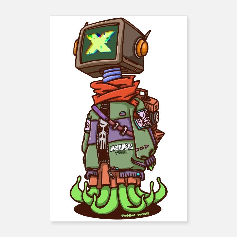 Neon X Robot Scout with Flame Boots Poster 16" x 24" (40x60 cm)