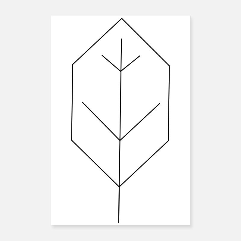 contour des feuilles Poster 40 x 60 cm