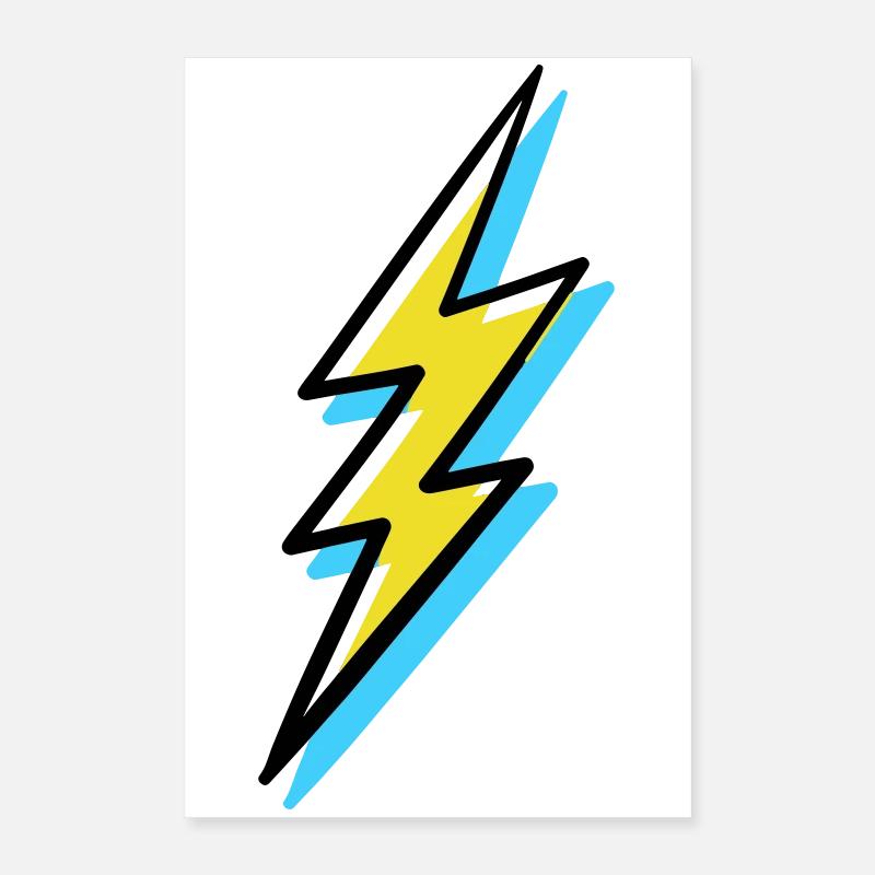 Blitz im Vorhut-Stil Poster 40x60 cm