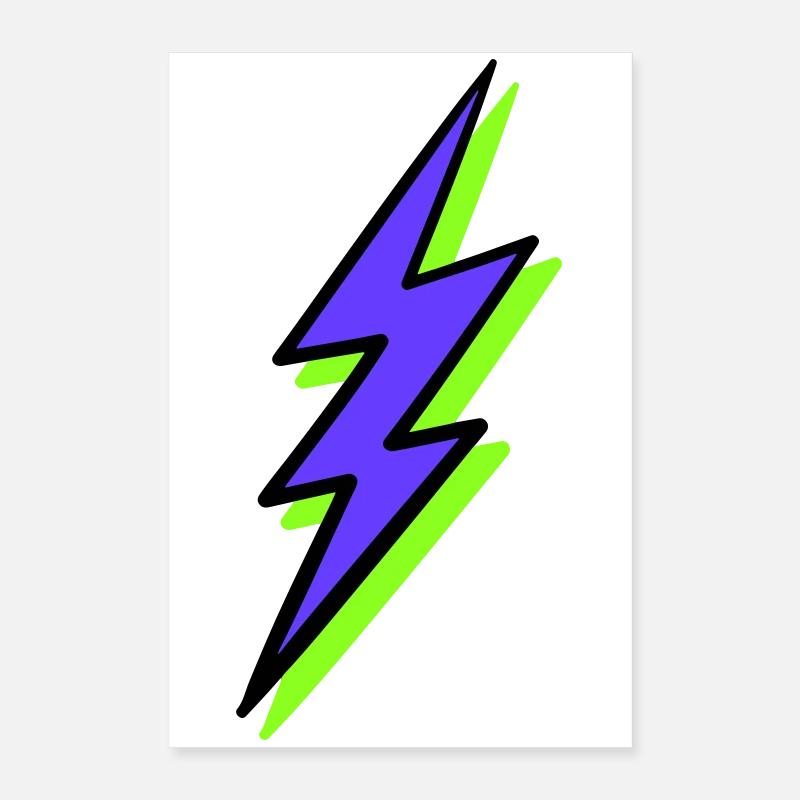 Abstract Ray in Neon Tones Poster 16" x 24" (40x60 cm)