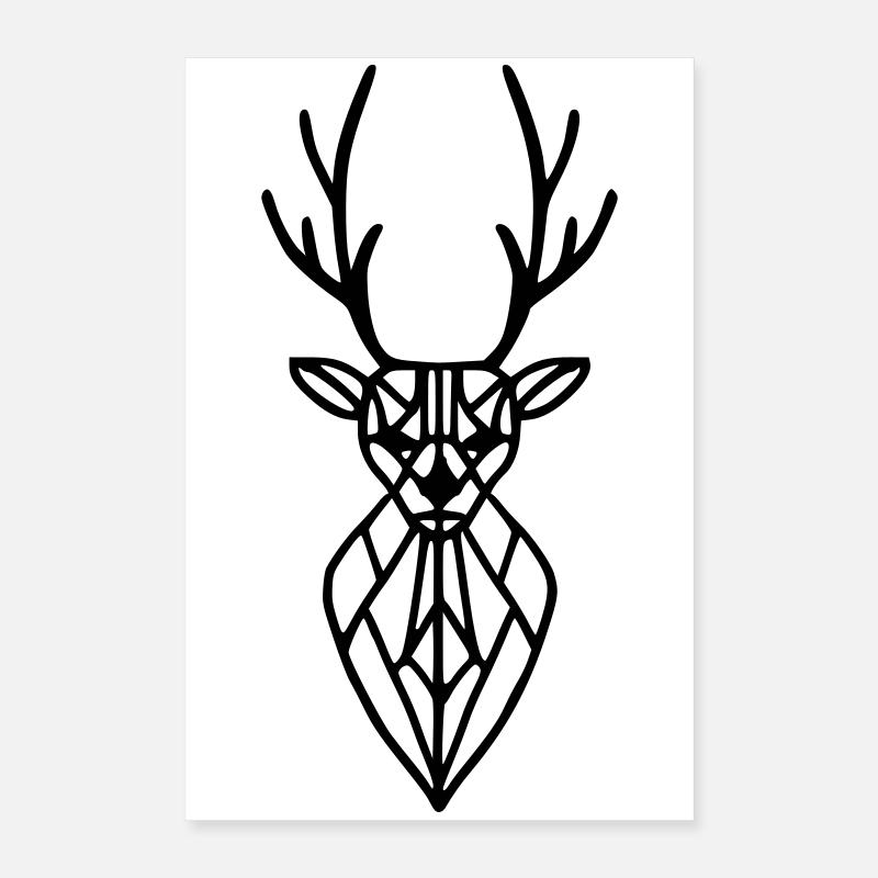 Hirschkopf Poster 16" x 24" (40x60 cm)