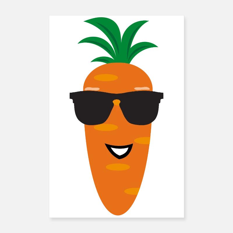 Karotte mit Sonnenbrille Poster 40x60 cm