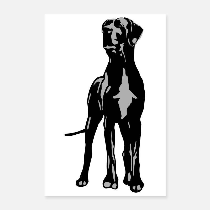 Dino Great Dane 2 couleur Poster 40 x 60 cm