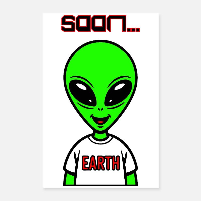 Alien vert Poster 40 x 60 cm