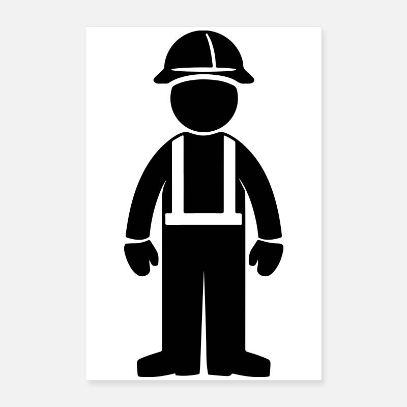 Construction workers Poster 16" x 24" (40x60 cm)
