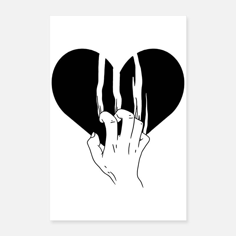 Broken Heart Torn Love Poster 16" x 24" (40x60 cm)