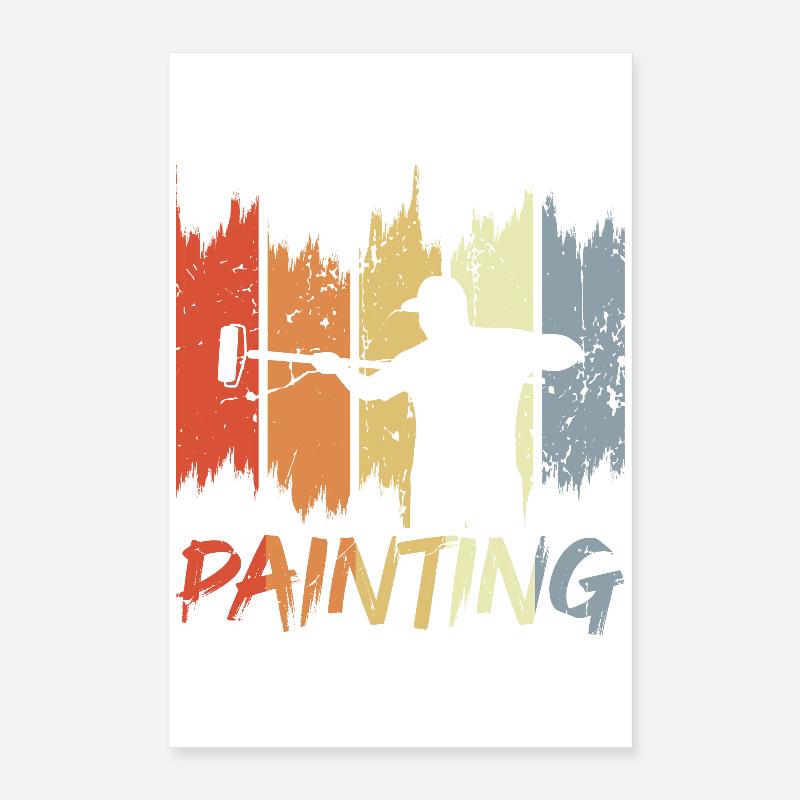 Retro maler Poster 40x60 cm