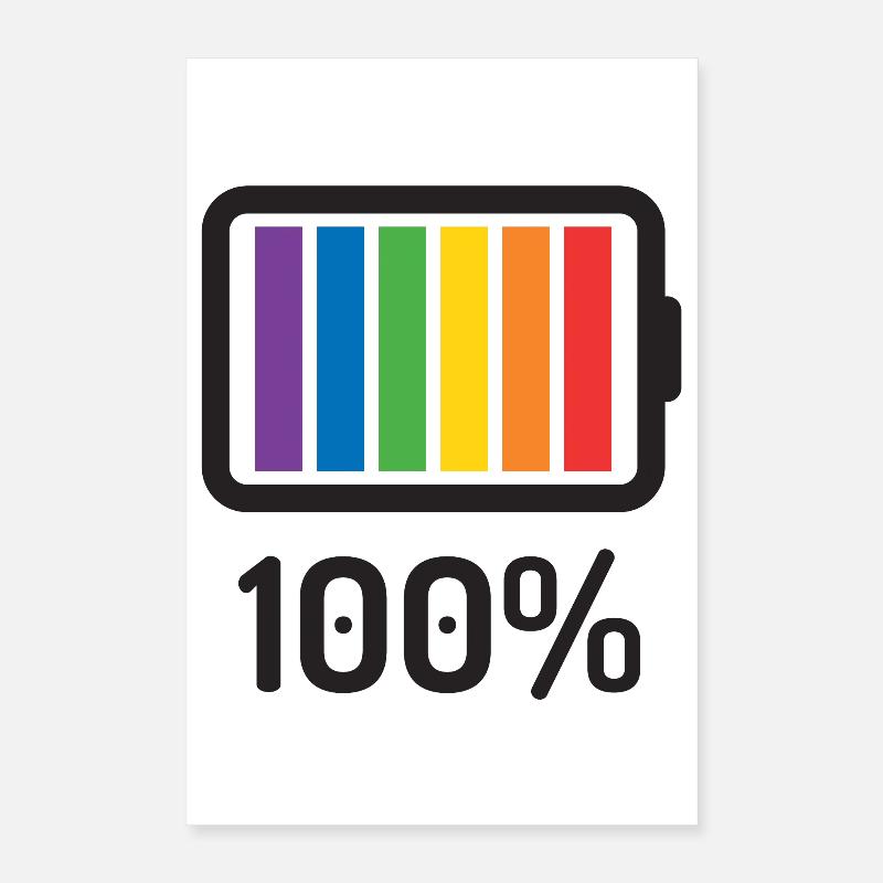 LGBT Pride Monat - 100% queer Poster 40x60 cm