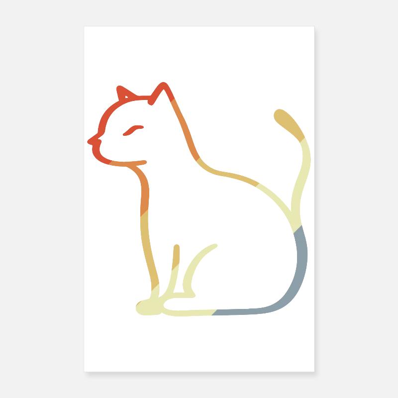 Chat Vintage Poster 40 x 60 cm