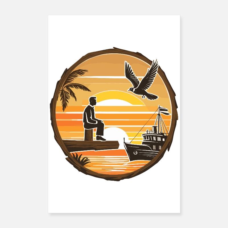 Paysage des Caraïbes Poster 40 x 60 cm