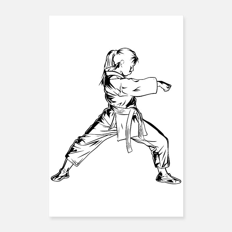 Karate Mädchen Poster 40x60 cm