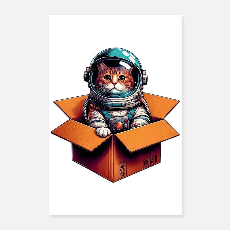 Astronaut Katze Poster 40x60 cm