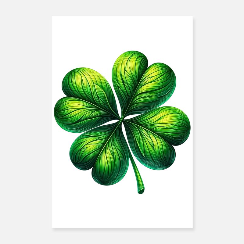 Trèfle à quatre feuilles Poster 40 x 60 cm