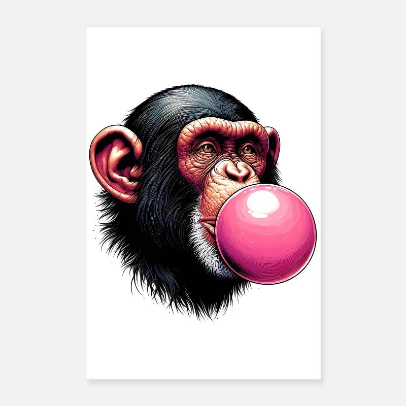 Monkey Poster 16" x 24" (40x60 cm)
