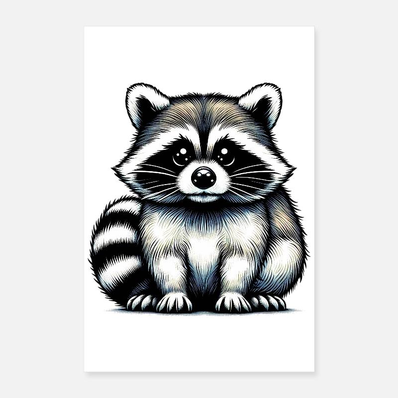 Raton laveur Poster 40 x 60 cm