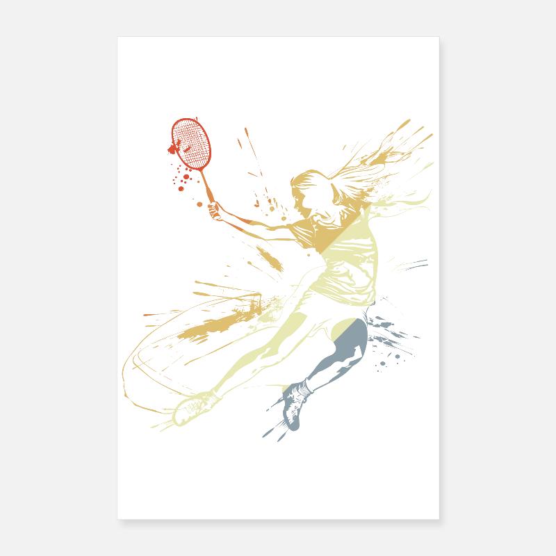 Badminton Mme Grafitti Poster 40 x 60 cm