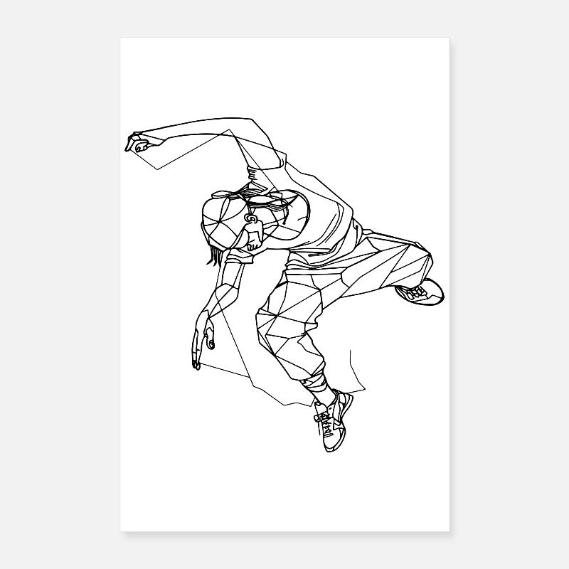 Breakdancer Sketch Poster 16" x 24" (40x60 cm)