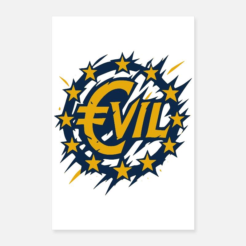 Conception du logo de l’Euro-rebellion Poster 40 x 60 cm