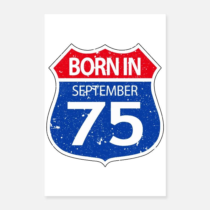 Né_en_septembre_75 Poster 40 x 60 cm