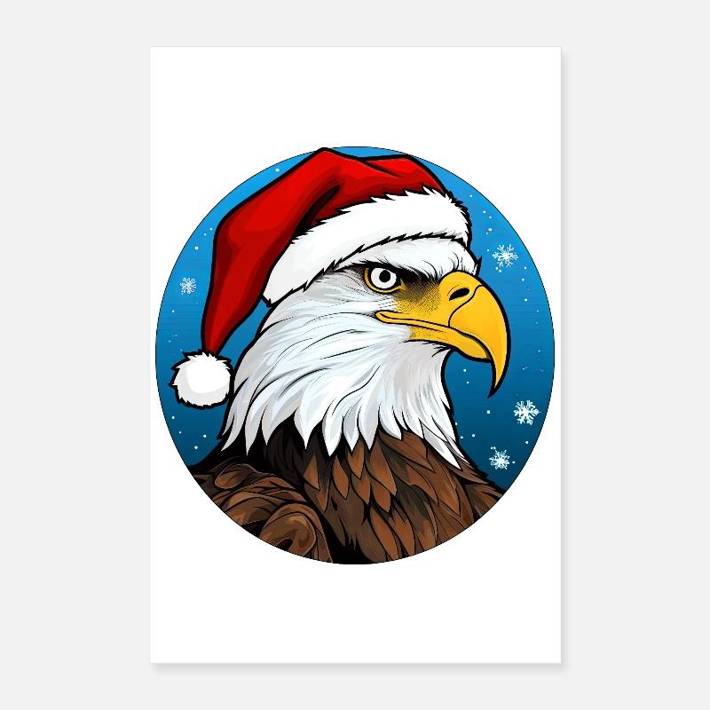 Aigle Père Noël Poster 40 x 60 cm