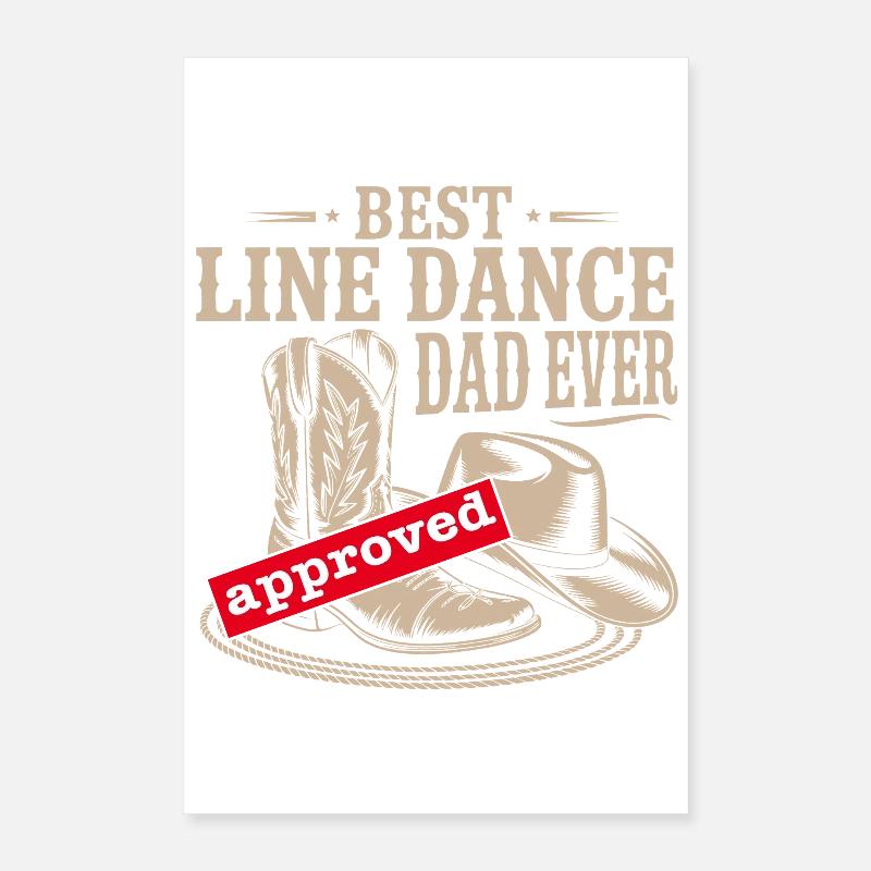 Bester Line Dance Dad Poster 40x60 cm