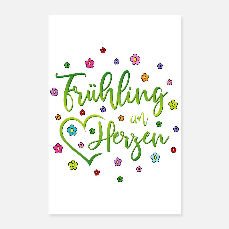 Frühling im Herzen Poster 40x60 cm