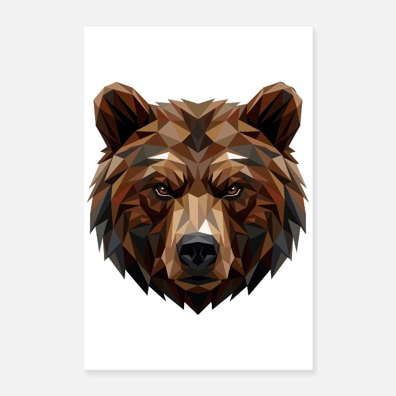 Braunbär Grizzly Bär Bärenbrüder Wald Wilde Bären Poster 40x60 cm